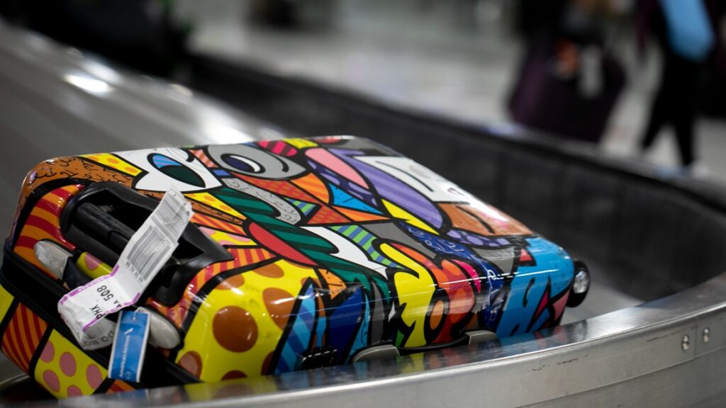 luggage with pictures