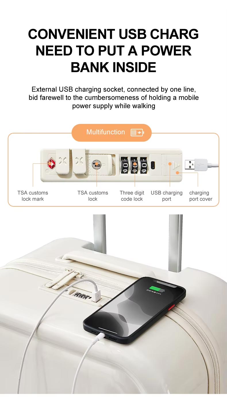 carry on luggage with usb port