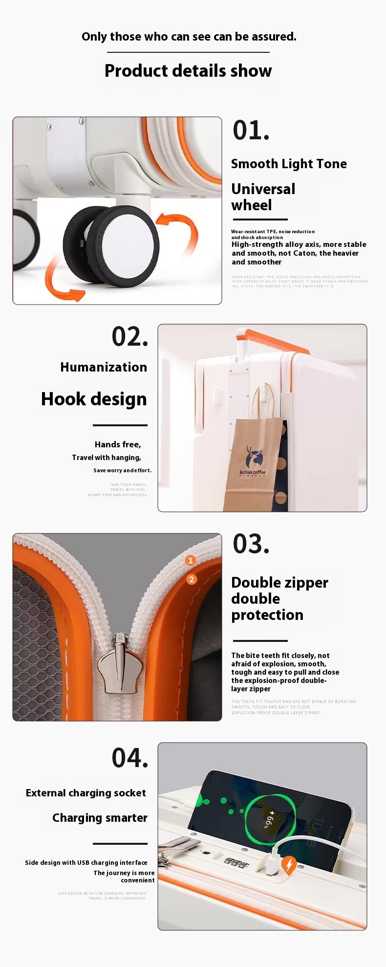 luggage sets with usb port