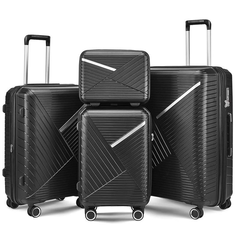 Wemgesabre Lightweight PP Hardsided Luggage Sets with TSA Lock